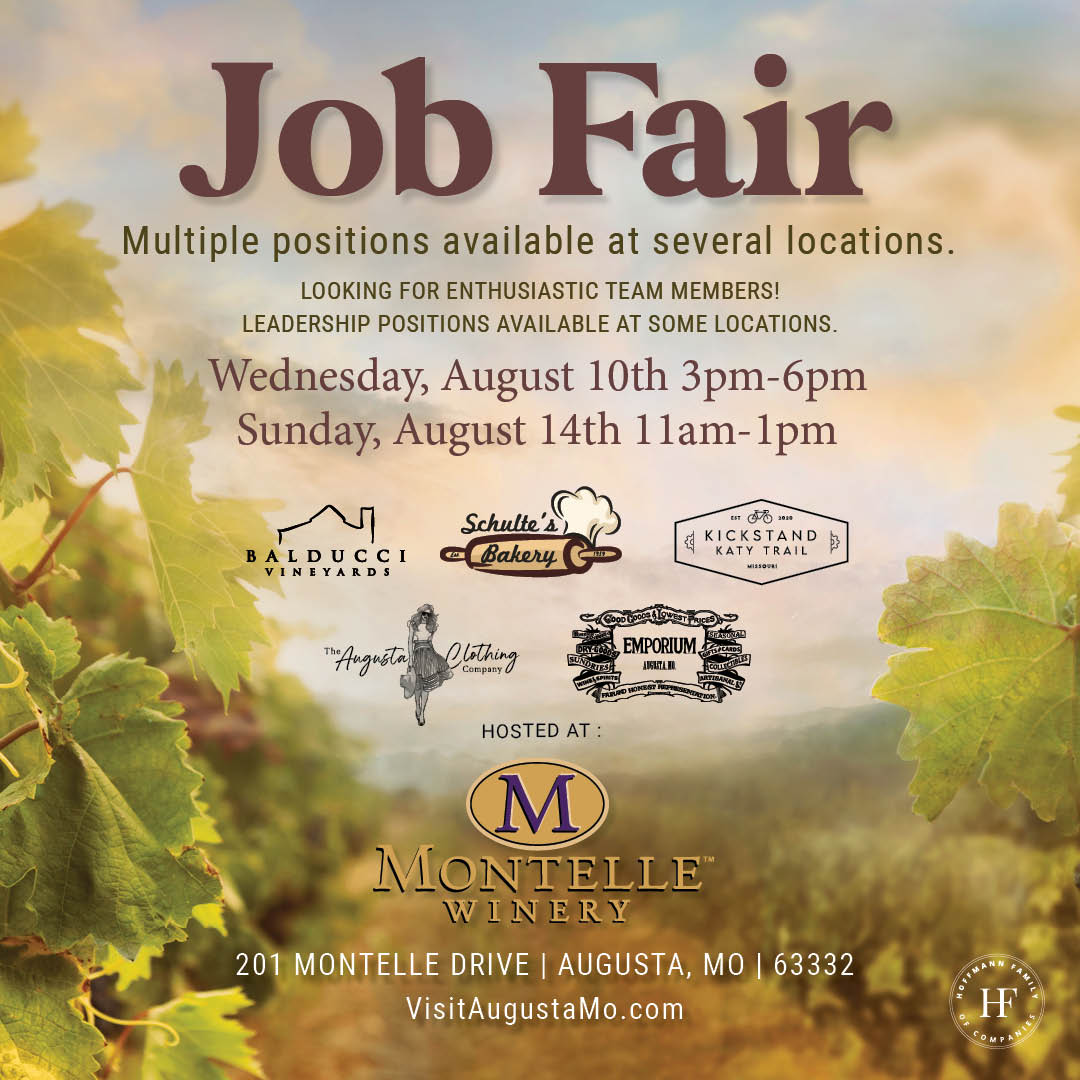 Job Fair Visit Augusta, MO America's First Wine Region